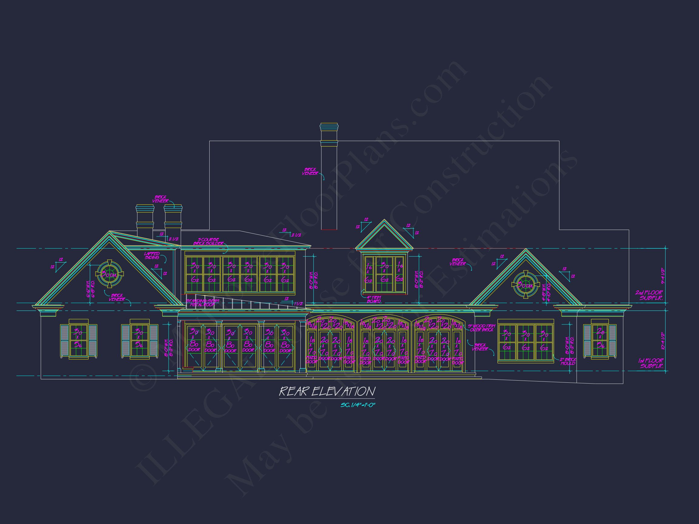 Elegant house Design with CAD Floor Plans and Architecture Blueprints