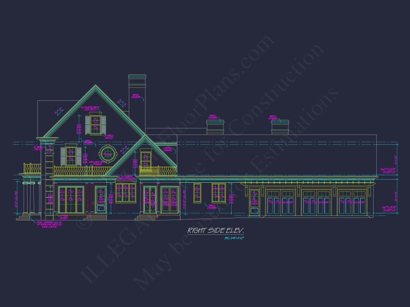 Elegant house Design with CAD Floor Plans and Architecture Blueprints