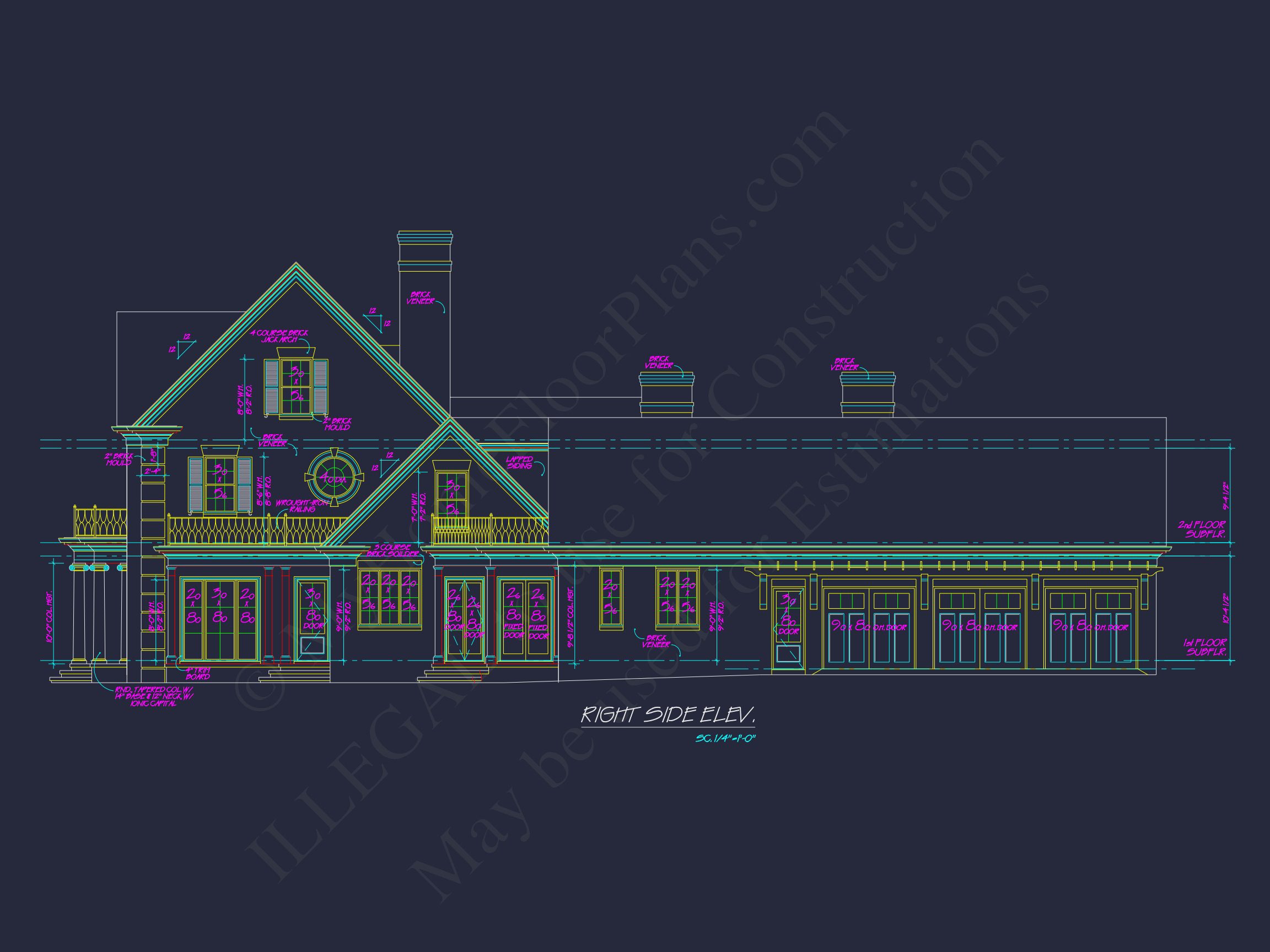 Elegant house Design with CAD Floor Plans and Architecture Blueprints