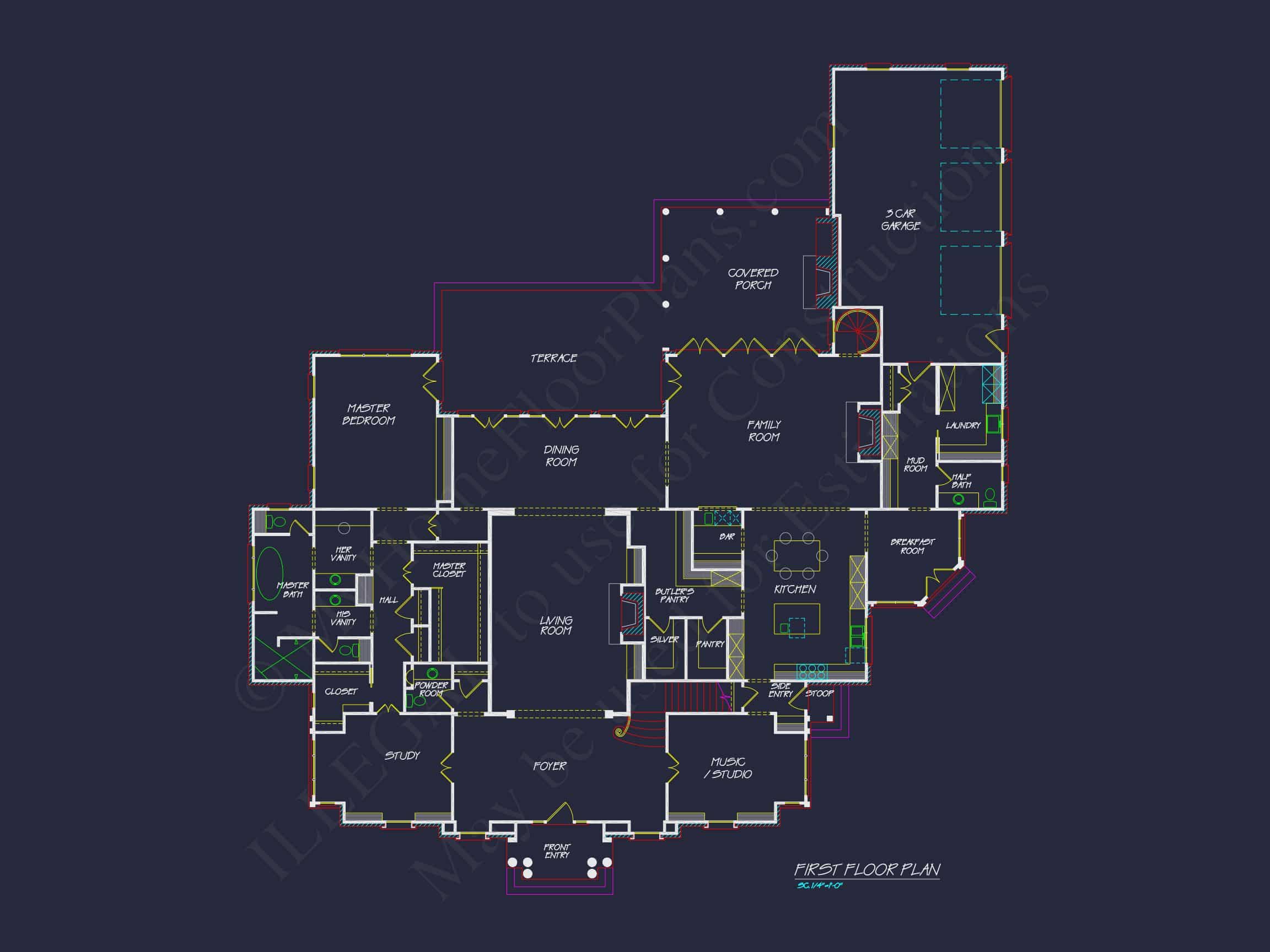 Elegant house Design with CAD Floor Plans and Architecture Blueprints
