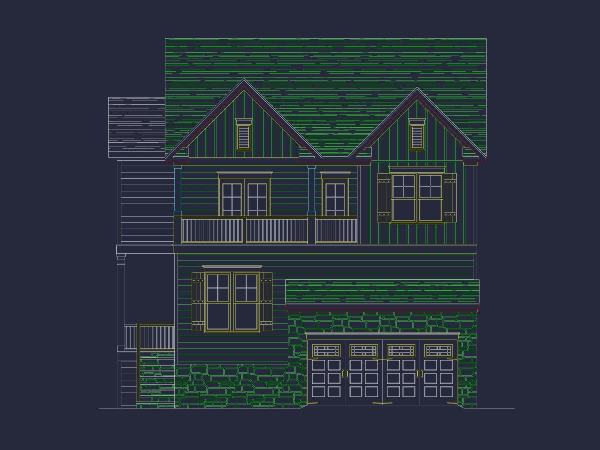Elegant house Design with Floor Plans, Blueprints & CAD Architecture