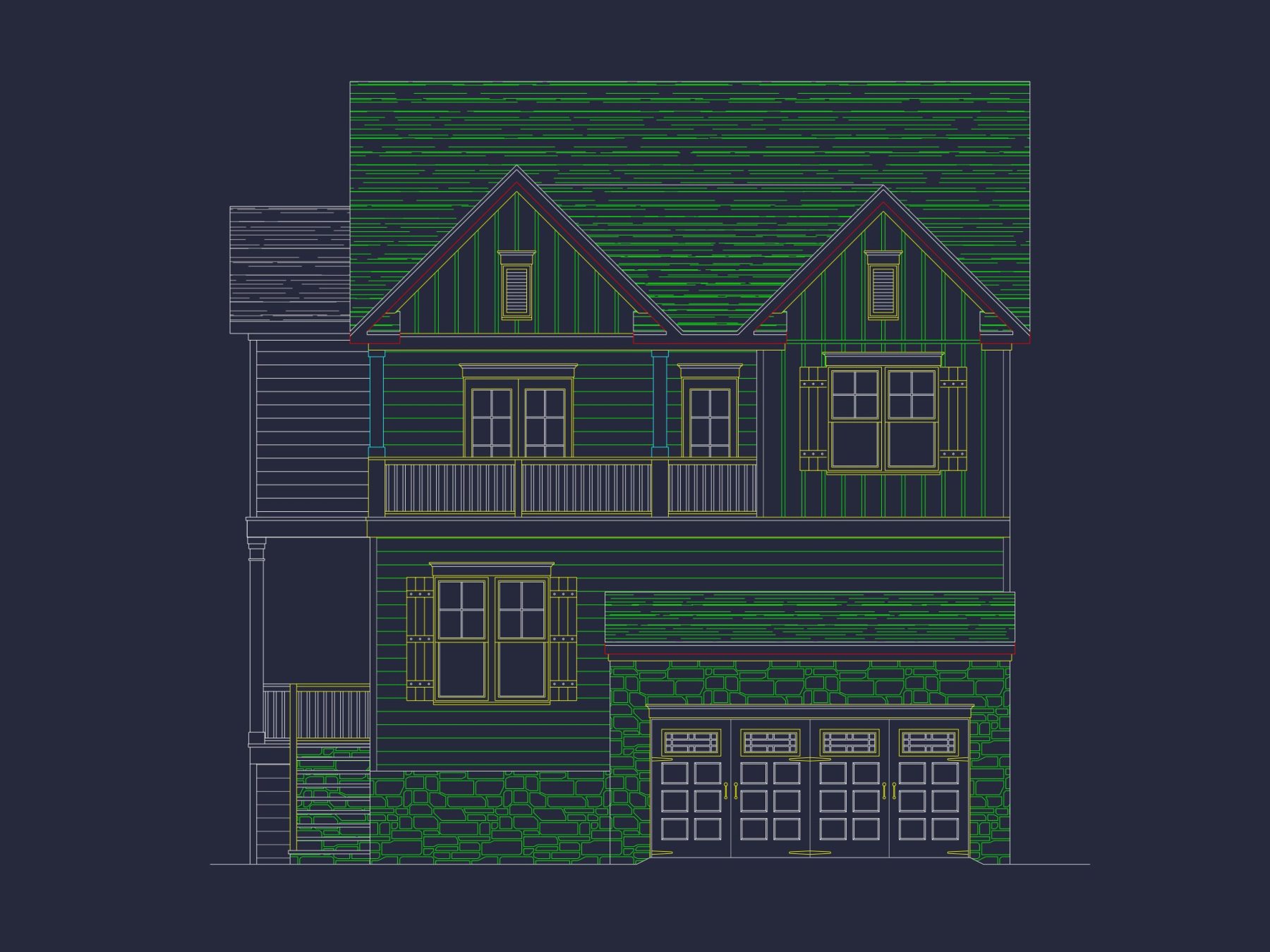 Elegant house Design with Floor Plans, Blueprints & CAD Architecture