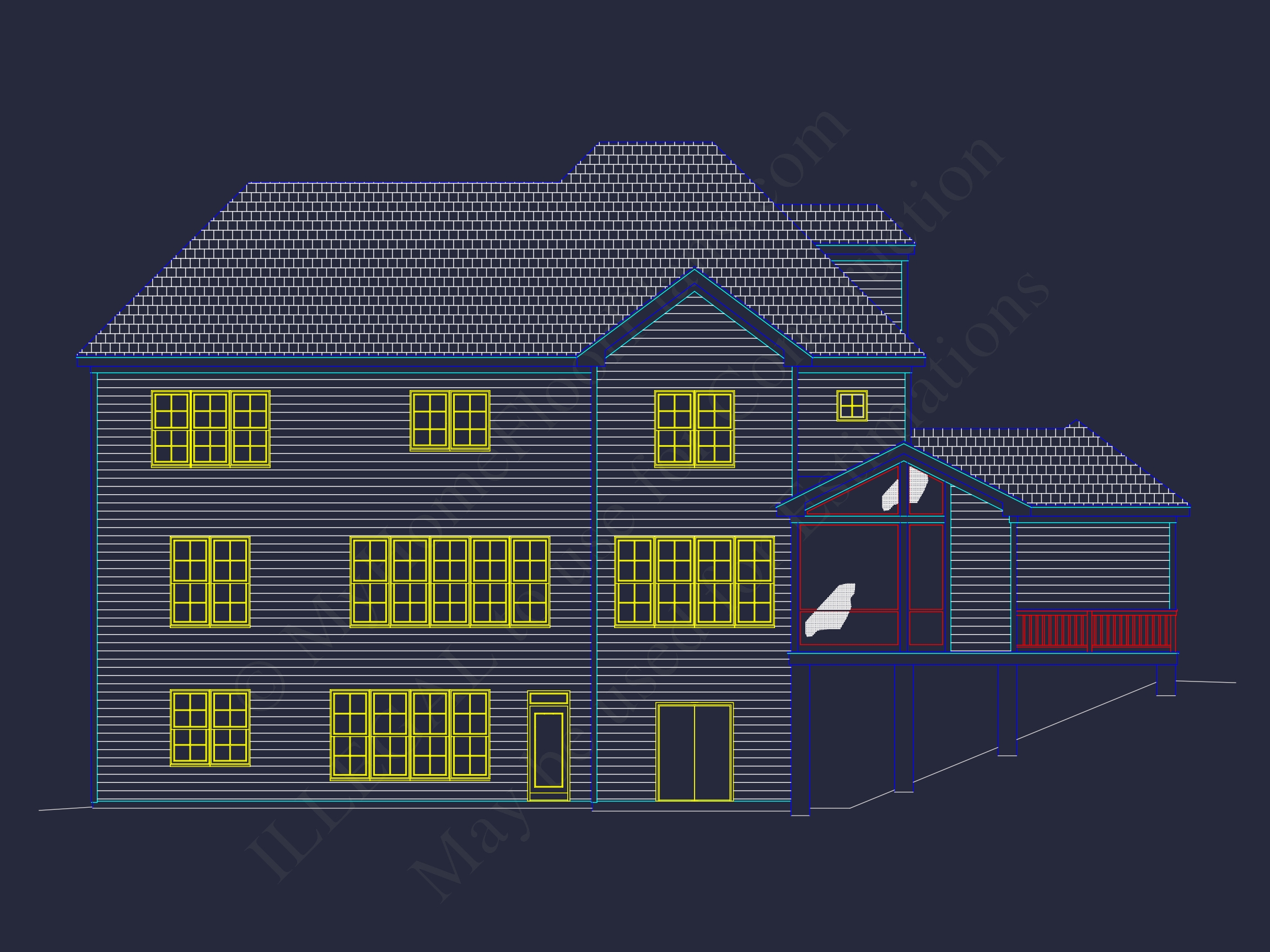 3.5-Story Colonial Farmhouse Blueprint