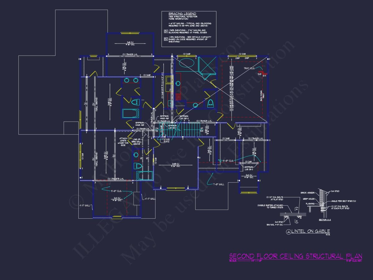 3.5-Story Colonial Farmhouse Blueprint