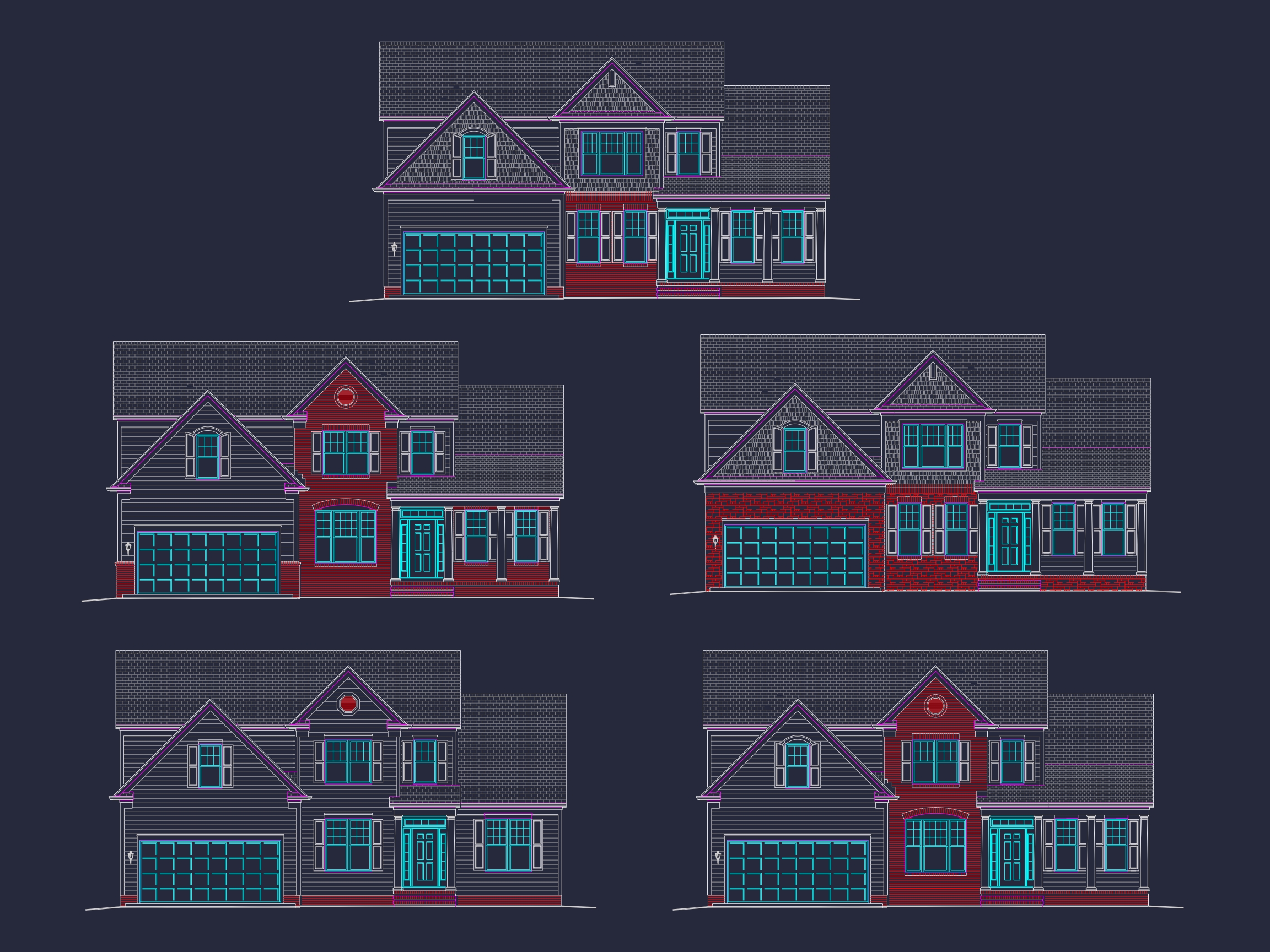 Elegant Home Floor Plan: 2-Story Design with 4 Bedrooms & 2-Car Garage