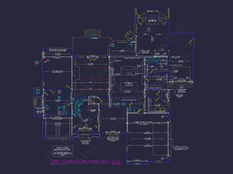 Elegant house Floor Plan: Architectural Designs with CAD Blueprint