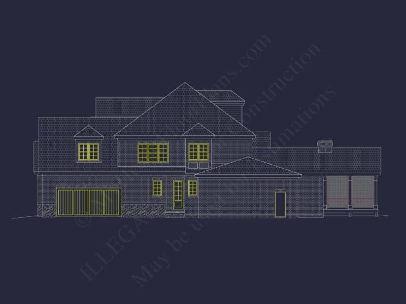 Elegant house Floor Plan: Architectural Designs with CAD Blueprint