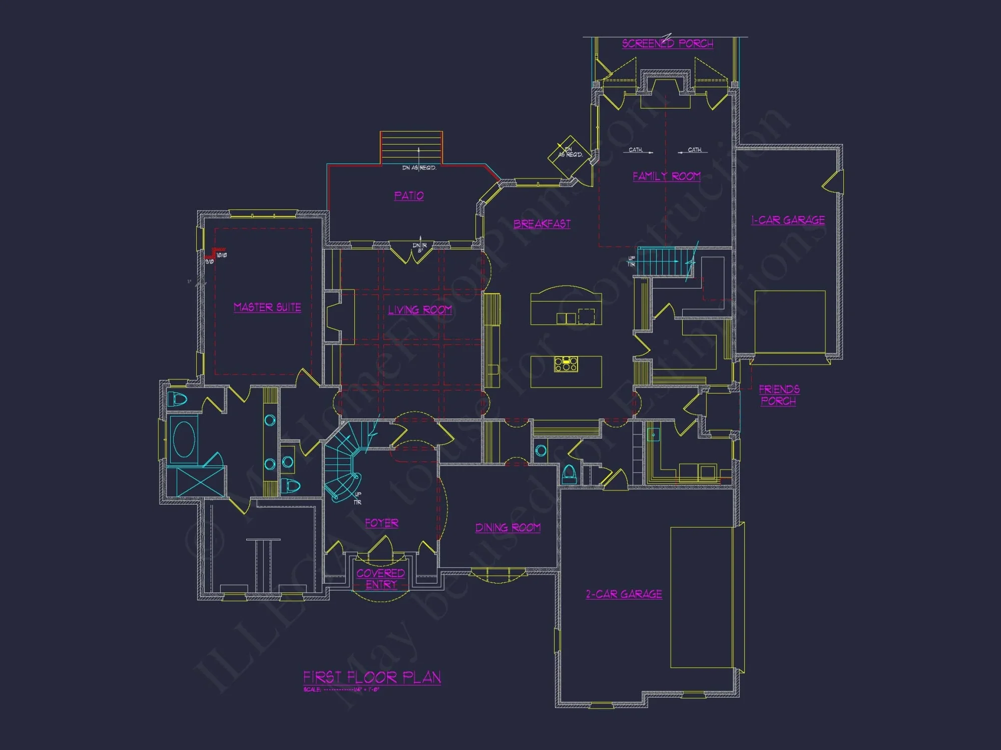 Elegant house Floor Plan: Architectural Designs with CAD Blueprint