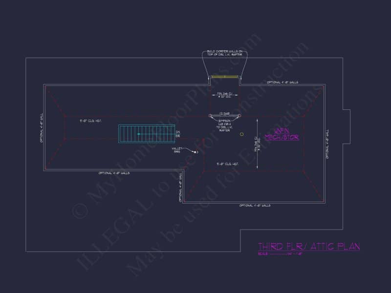 Elegant house Floor Plan: Architectural Designs with CAD Blueprint