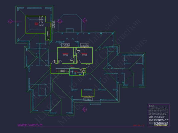 Elegant house Floor Plan: Blueprint Designs with CAD Architecture