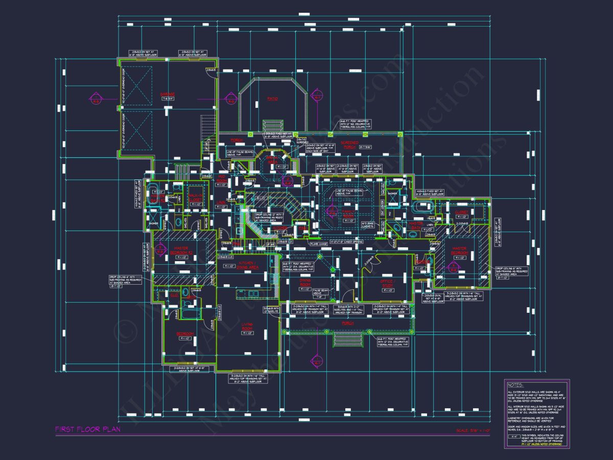 Elegant house Floor Plan: Blueprint Designs with CAD Architecture