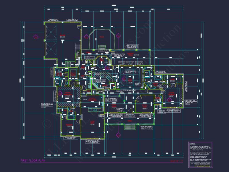 Elegant house Floor Plan: Blueprint Designs with CAD Architecture