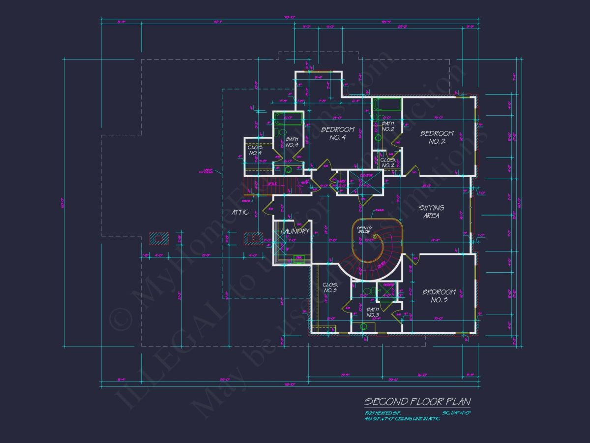 Elegant house Floor Plan Blueprint with French Country Designs