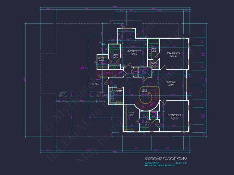 Elegant house Floor Plan Blueprint with French Country Designs