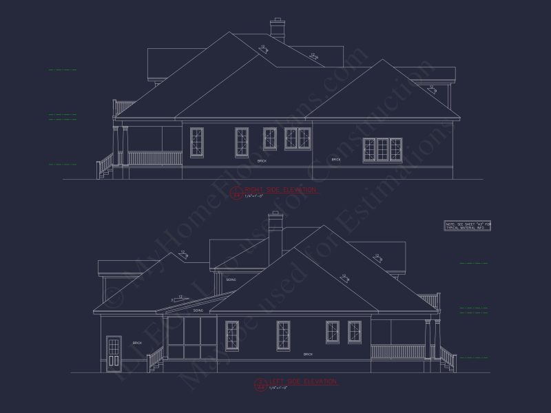 Elegant house Floor Plan CAD Design with 1.5-Story Blueprint