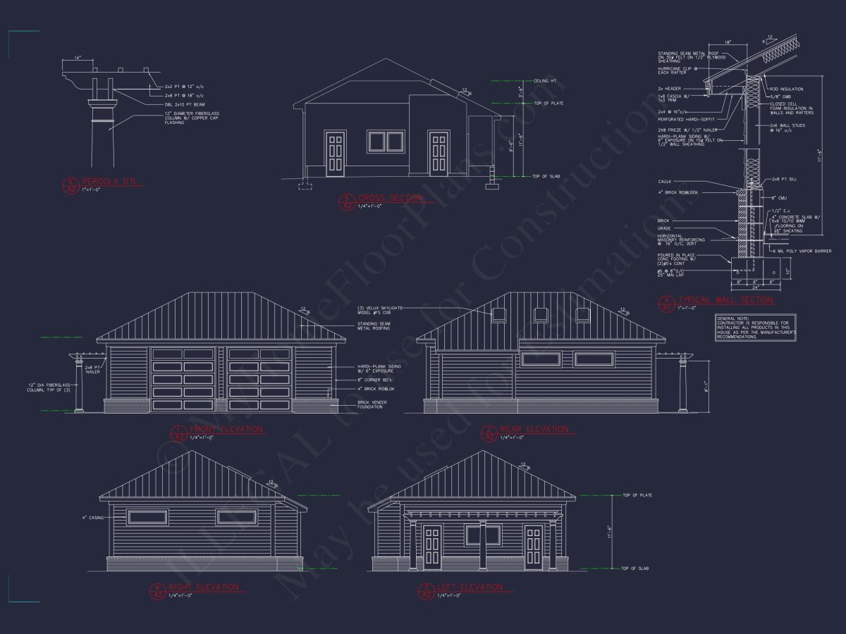 Elegant house Floor Plan CAD Design with 1.5-Story Blueprint