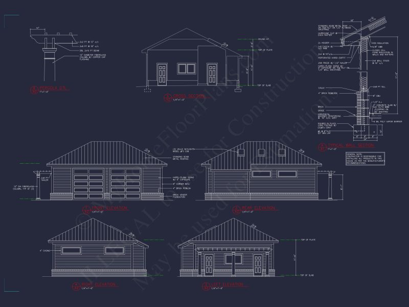 Elegant house Floor Plan CAD Design with 1.5-Story Blueprint