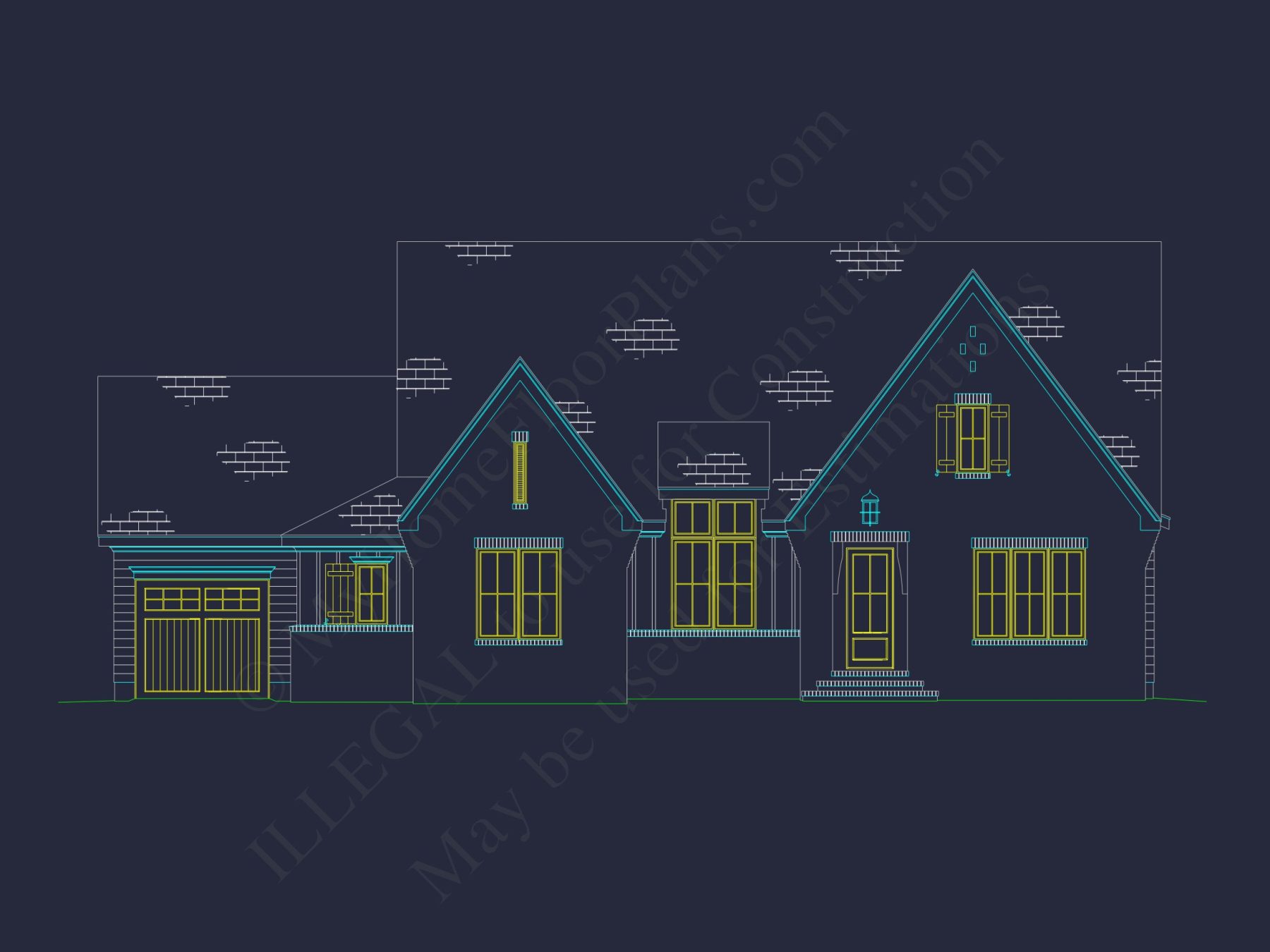 Elegant house Floor Plan Designs with Blueprint & CAD Details
