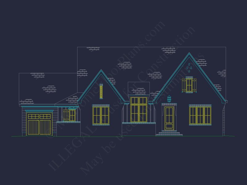 Elegant house Floor Plan Designs with Blueprint & CAD Details