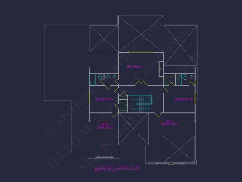 Elegant house Floor Plan Designs with Blueprint & CAD Details