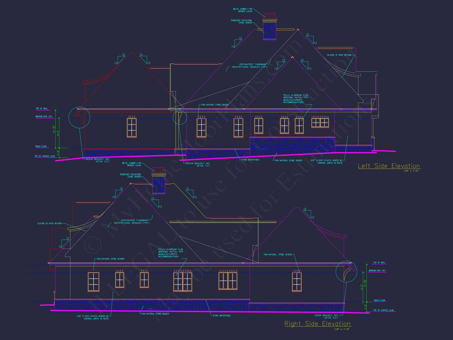 French Country Ranch Design Blueprint