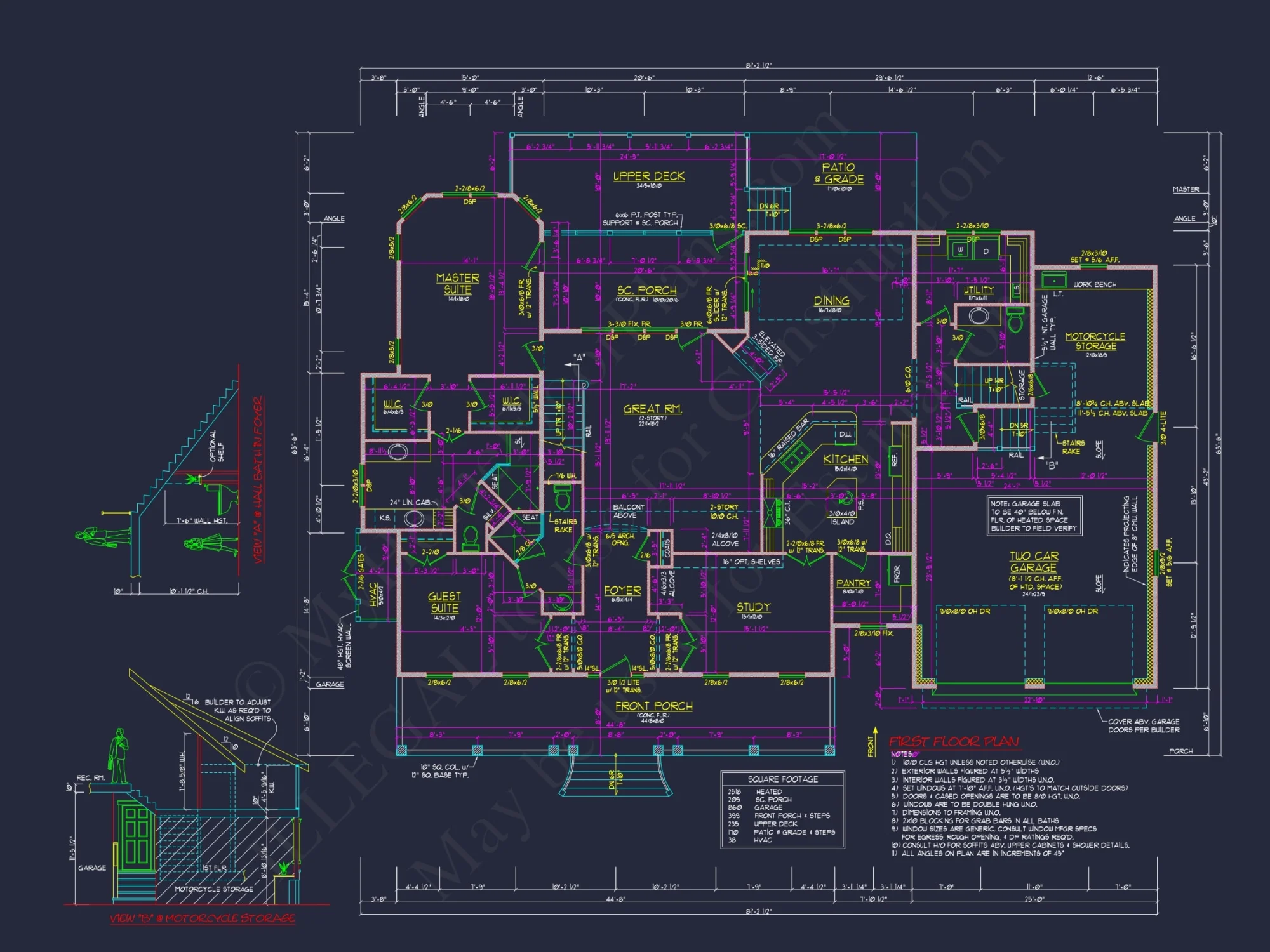 Elegant house Floor Plan featuring Southern Architecture and CAD Designs