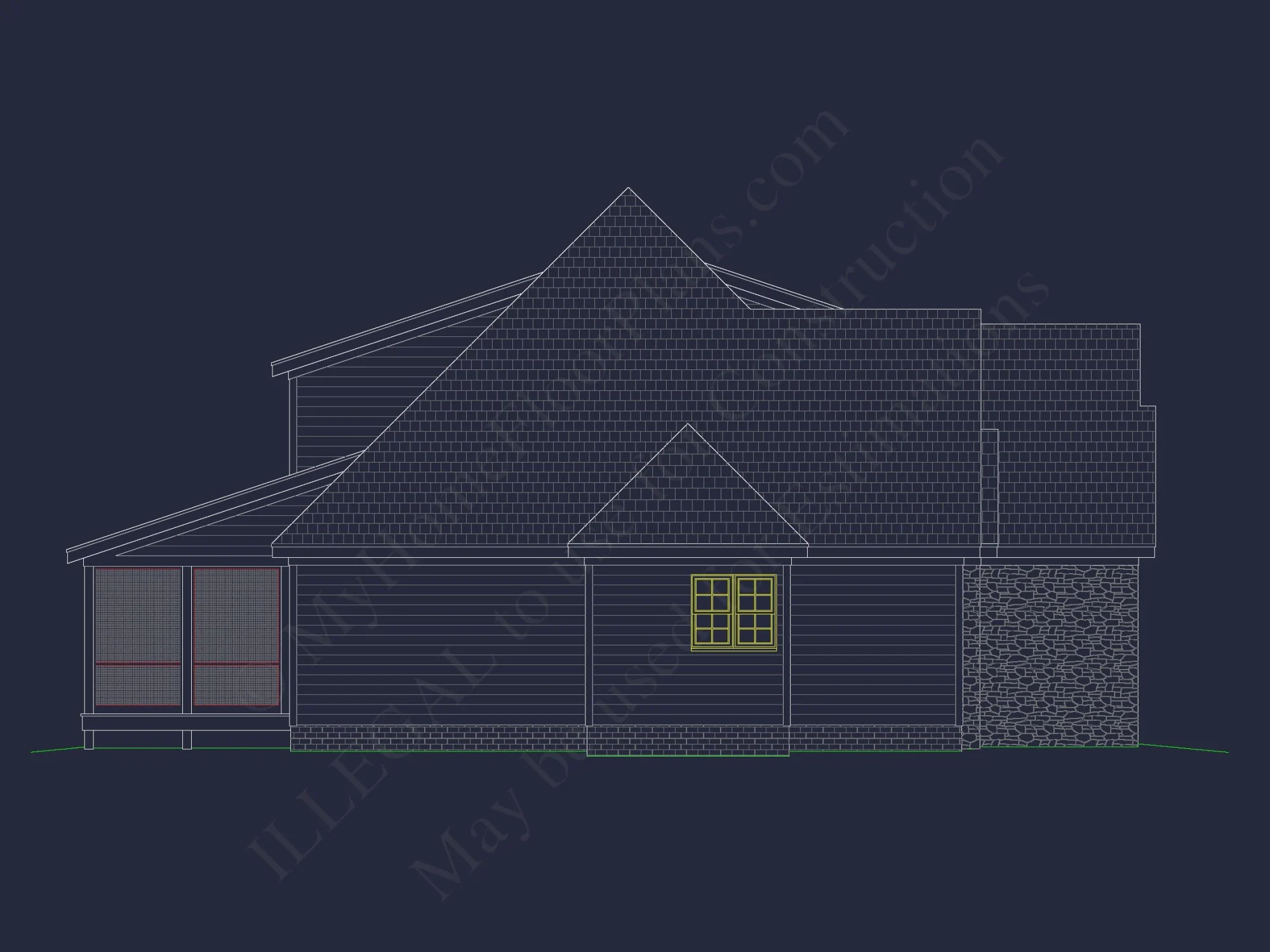Elegant house Floor Plan for Architecture with CAD Designs