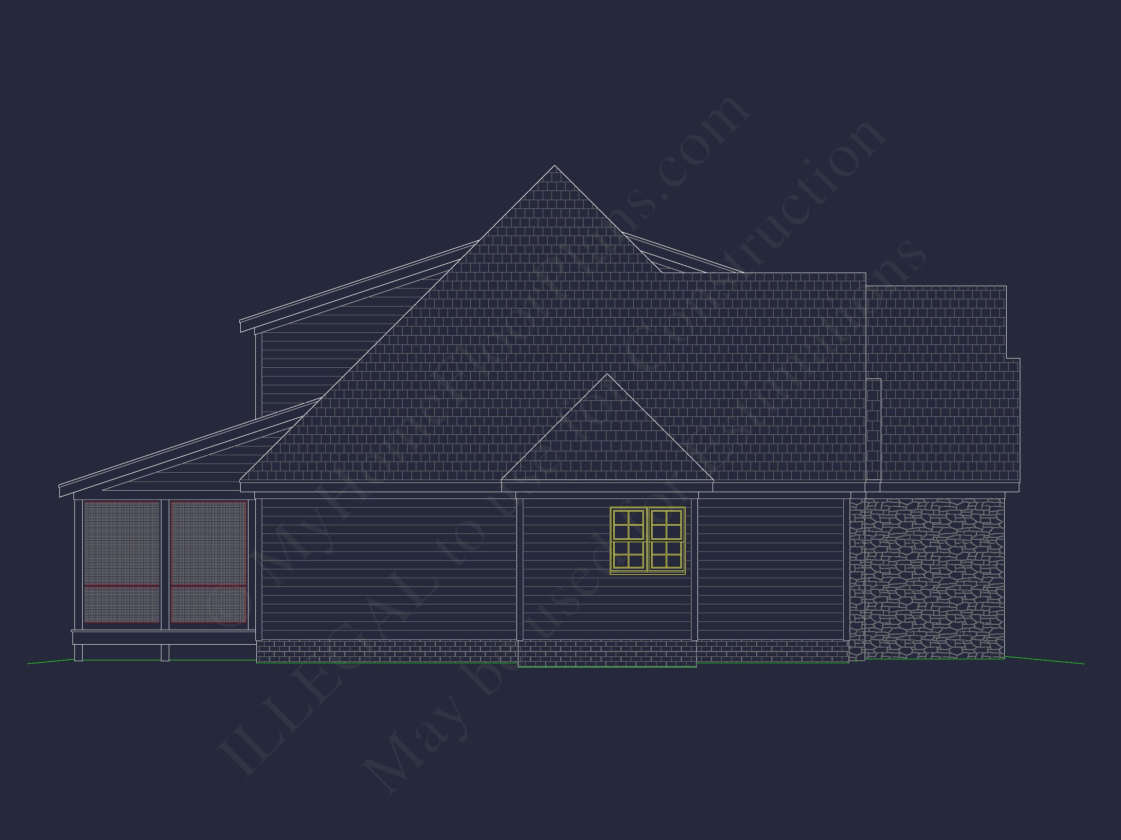 Elegant house Floor Plan for Architecture with CAD Designs