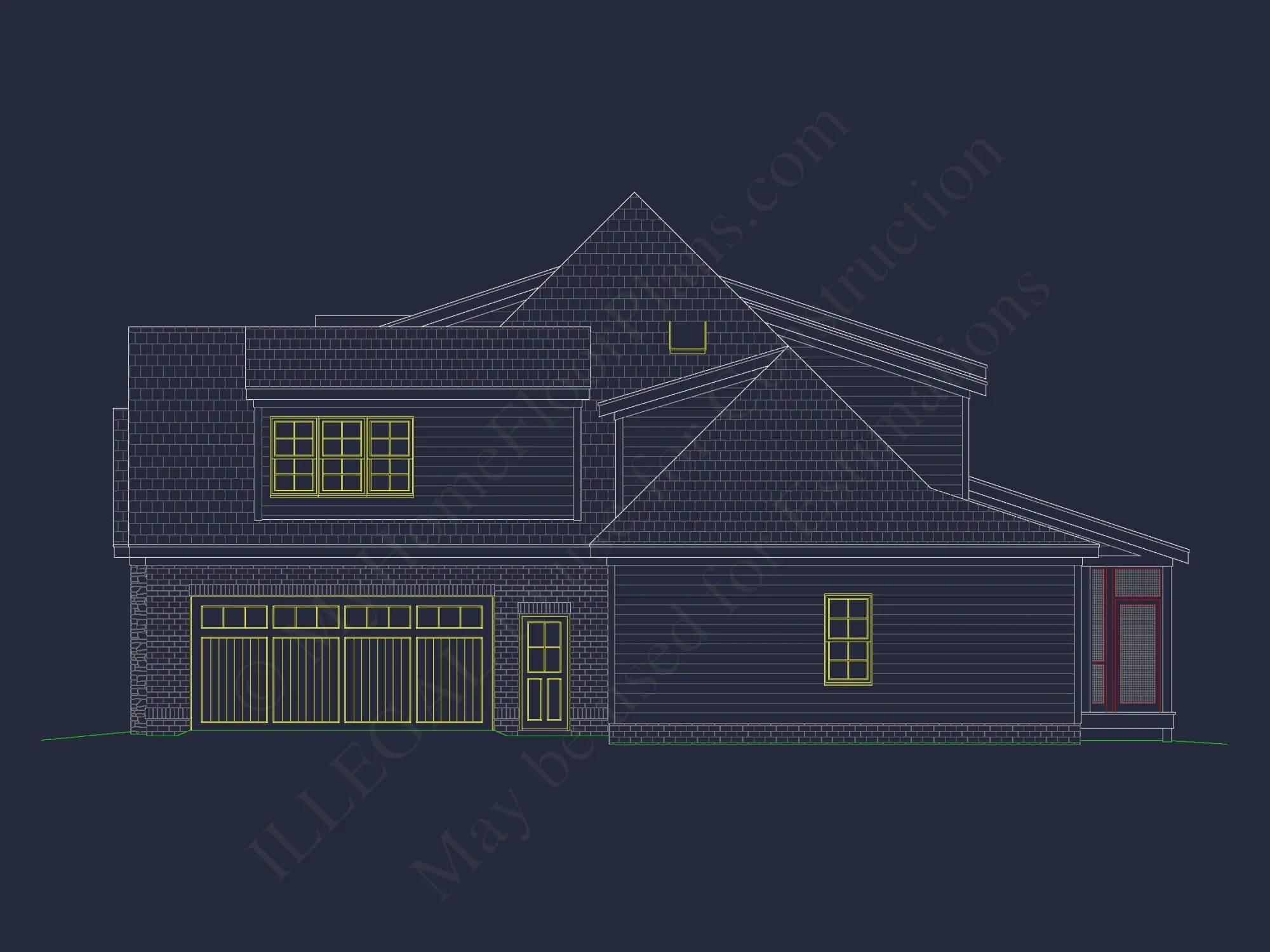 Elegant house Floor Plan for Architecture with CAD Designs