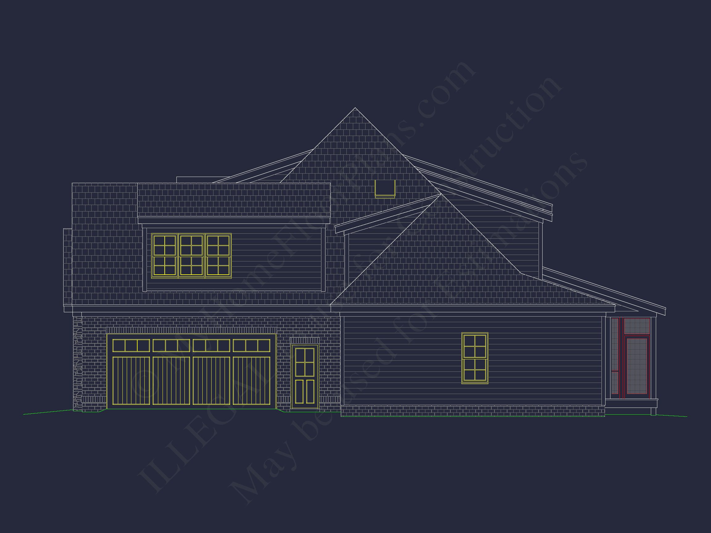 Elegant house Floor Plan for Architecture with CAD Designs