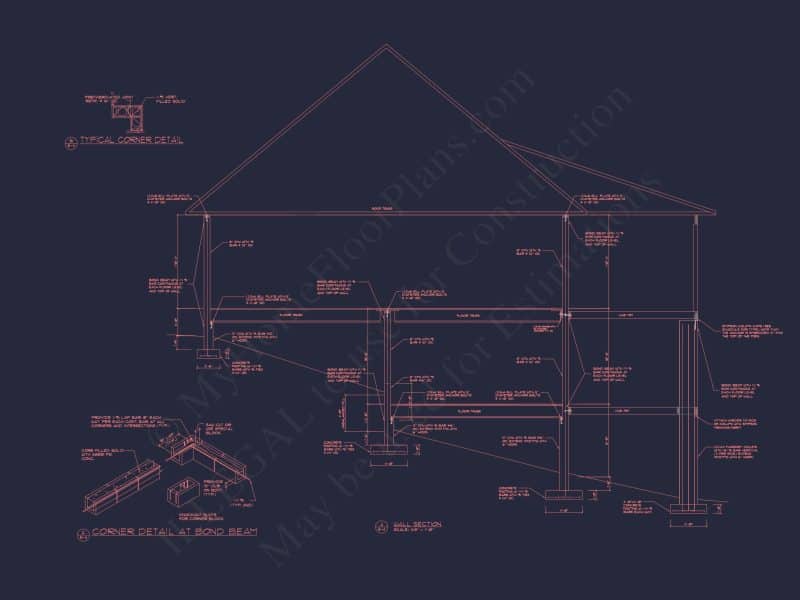 Elegant house Floor Plan in CAD with Blueprint Designs