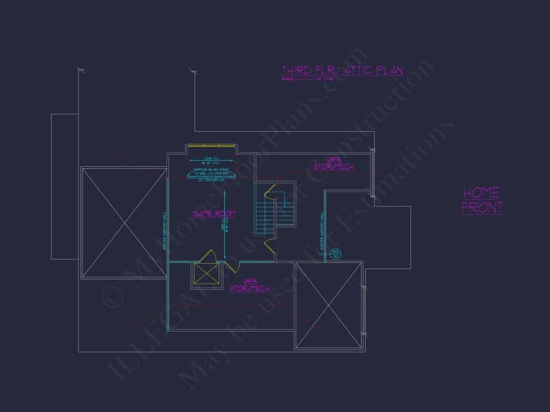 Elegant house Floor Plan with 5 Beds & 5+ Baths