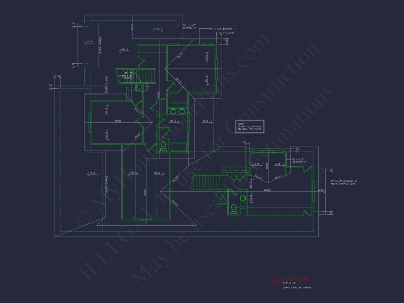 Elegant house Floor Plan with Blueprint & CAD Designs