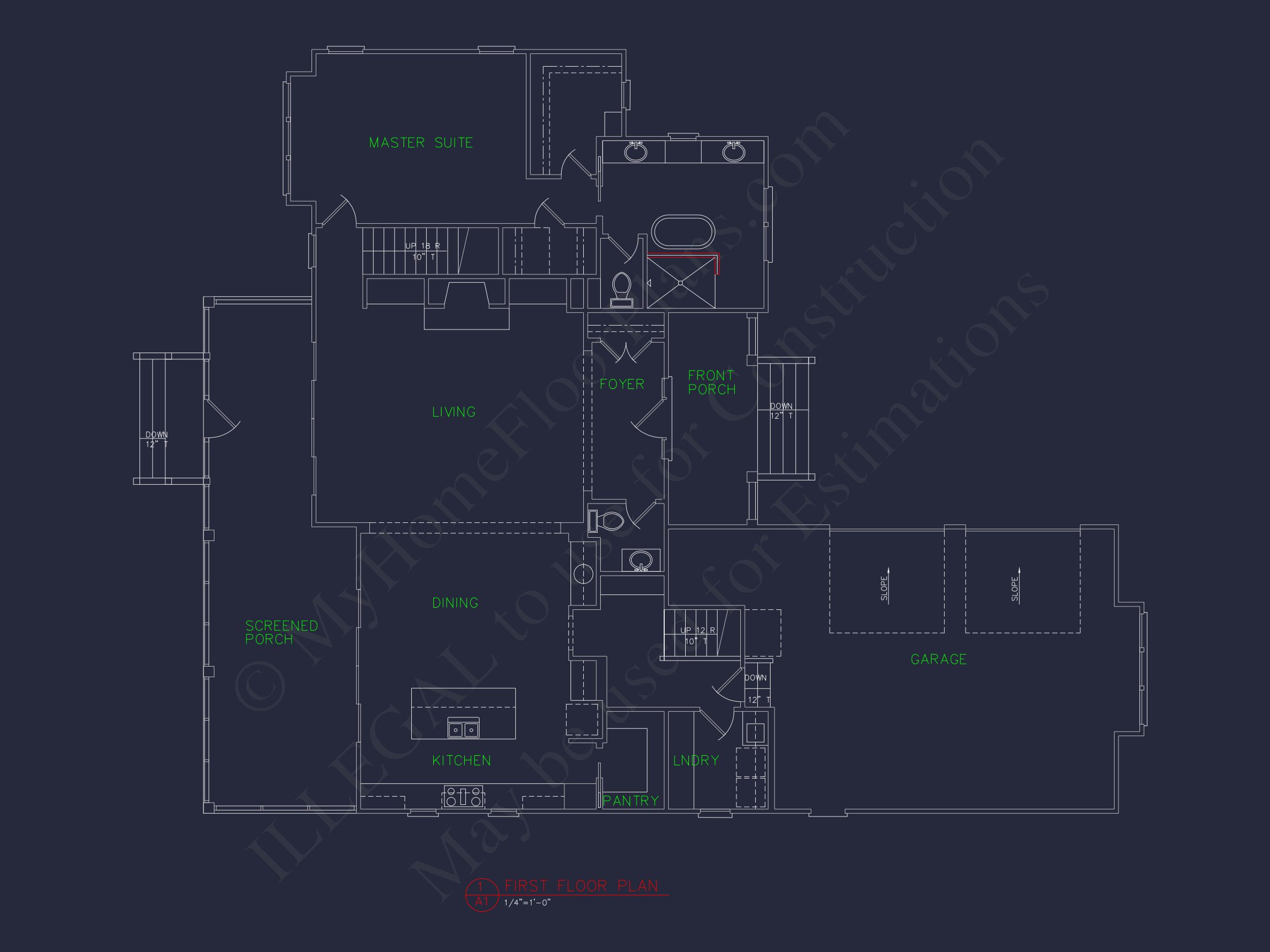 Elegant house Floor Plan with Blueprint & CAD Designs