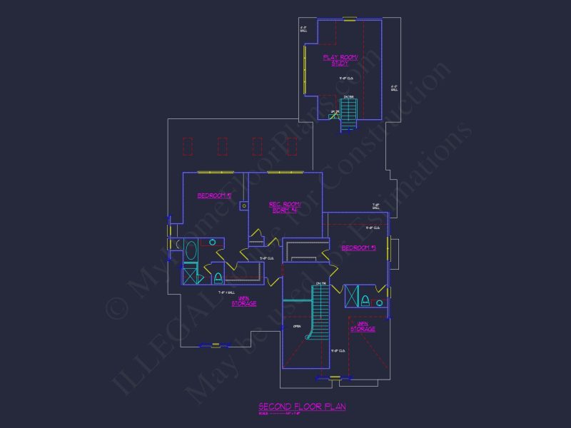 Elegant house Floor Plan with Blueprint Designs in CAD