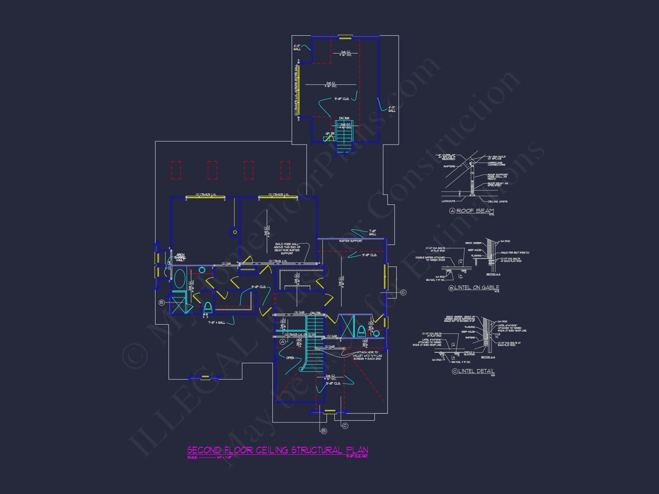 Elegant house Floor Plan with Blueprint Designs in CAD