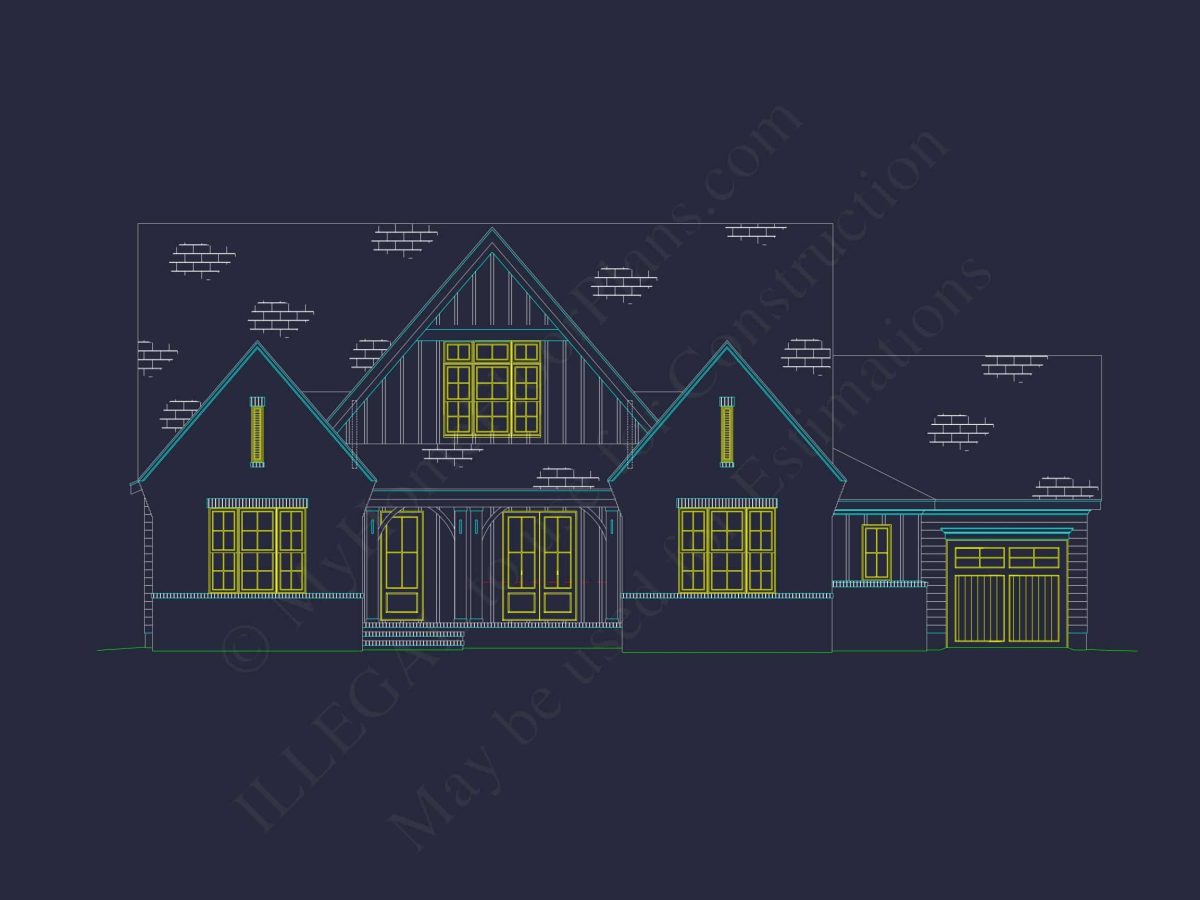 Elegant house Floor Plan with Blueprint and Modern Designs