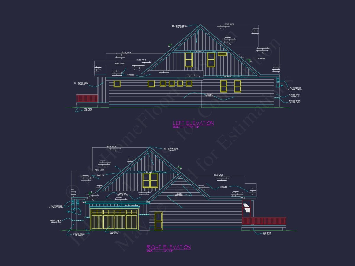 Elegant house Floor Plan with Blueprint and Modern Designs