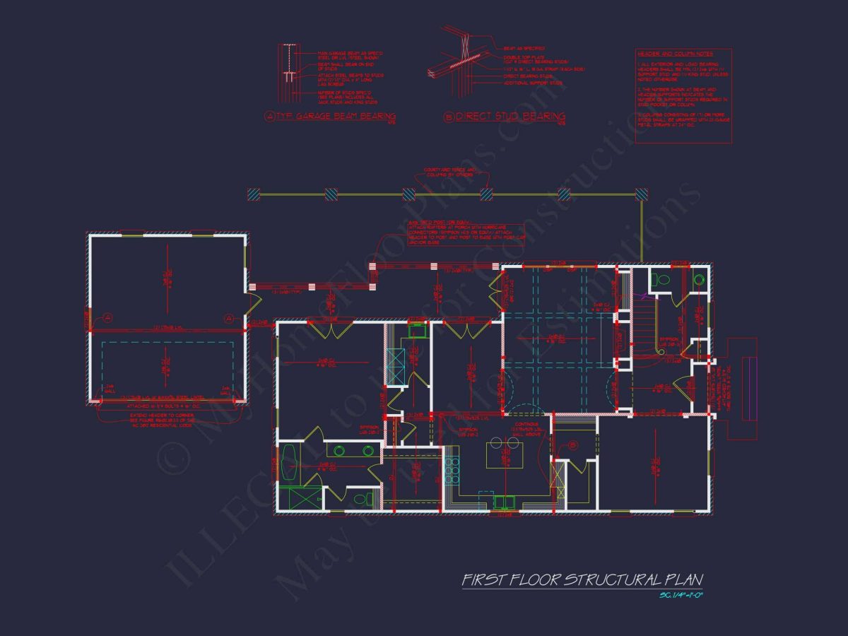 Elegant house Floor Plan with CAD Architecture Designs