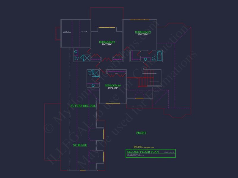 Elegant house Floor Plan with CAD Architecture Designs