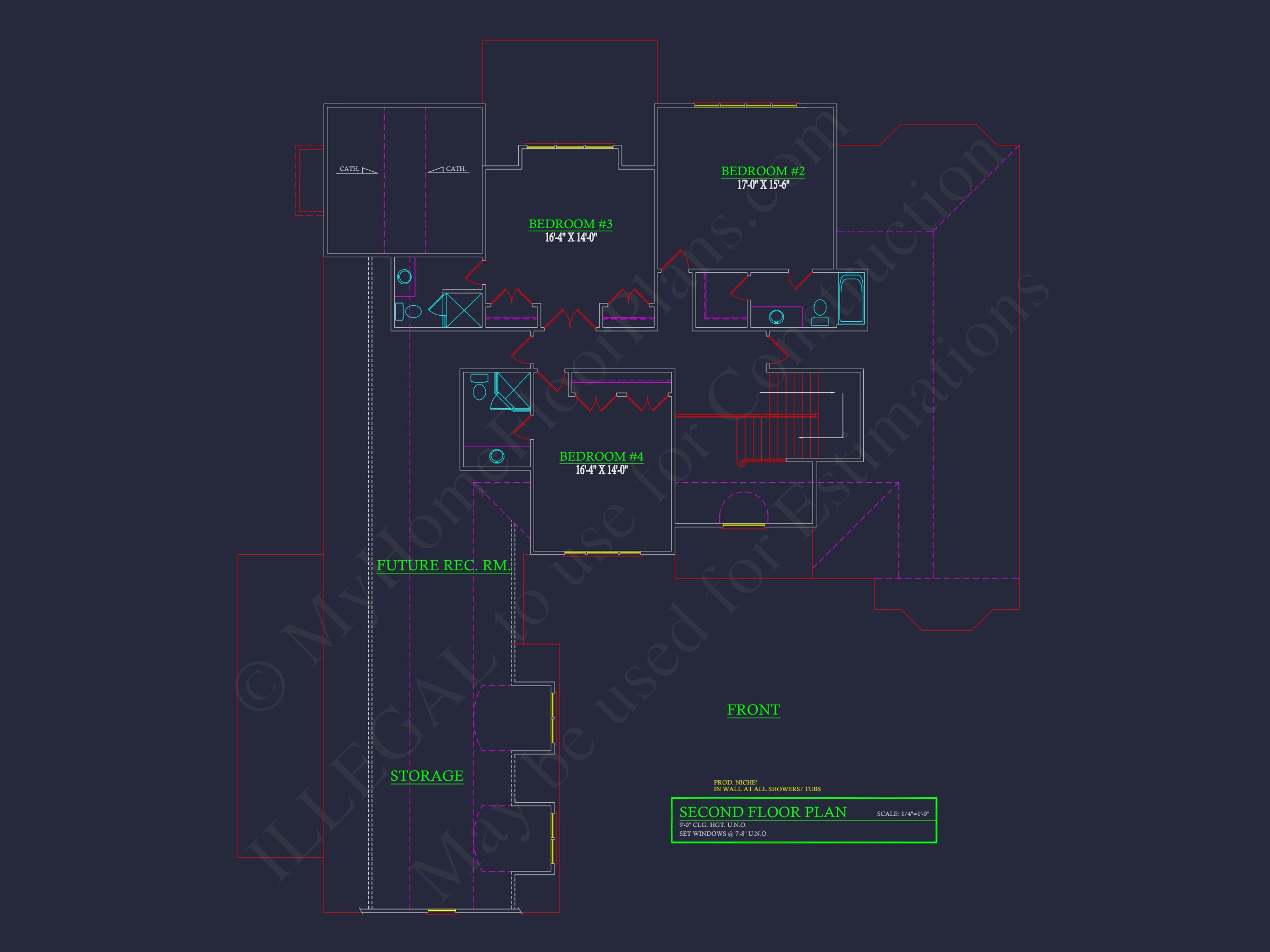 Elegant house Floor Plan with CAD Architecture Designs