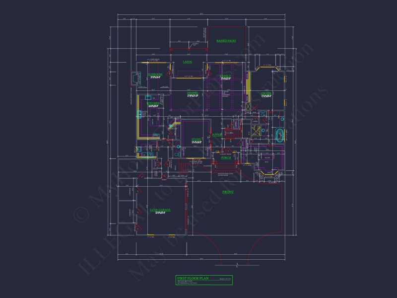 Elegant house Floor Plan with CAD Architecture Designs