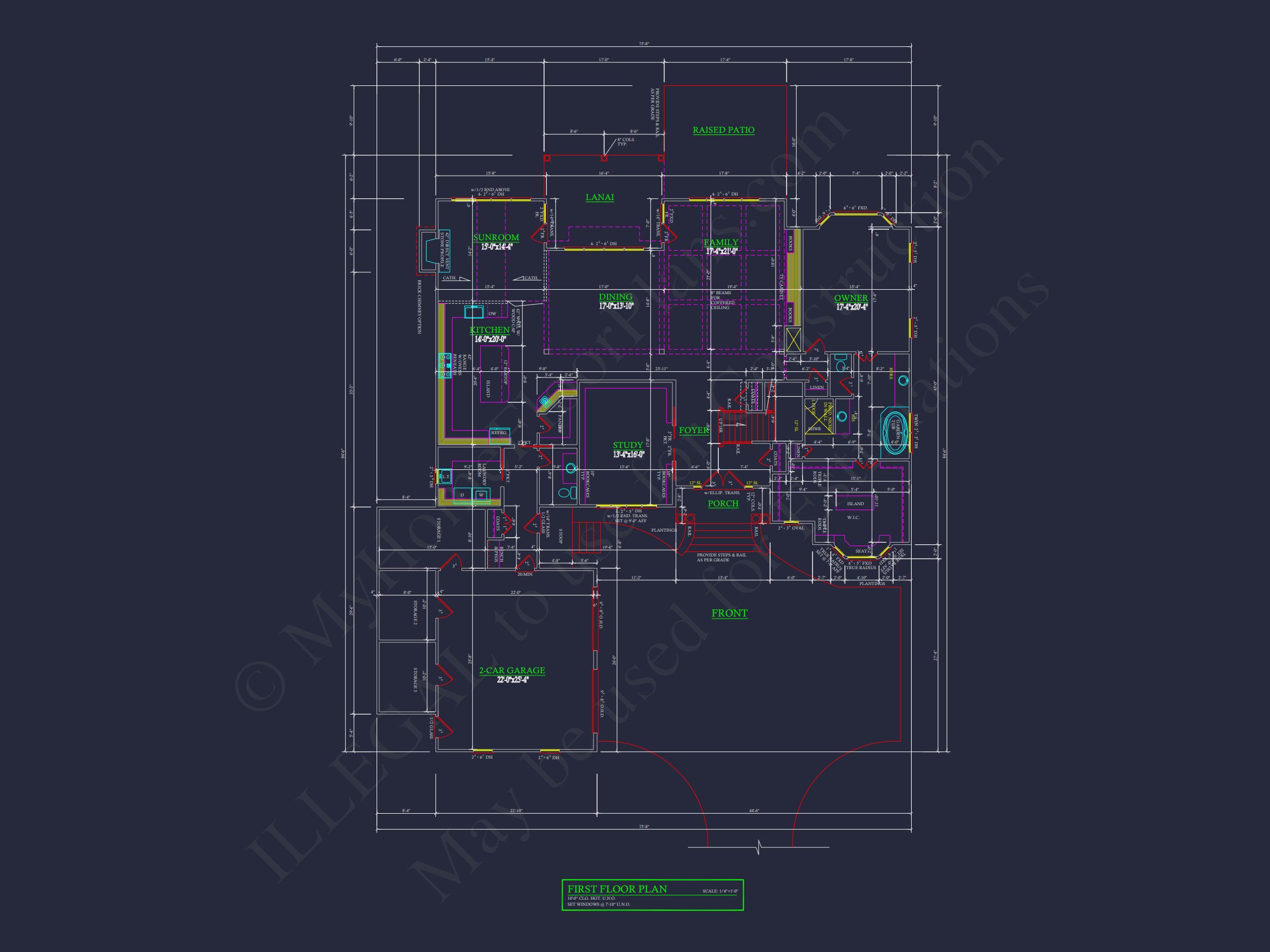Elegant house Floor Plan with CAD Architecture Designs