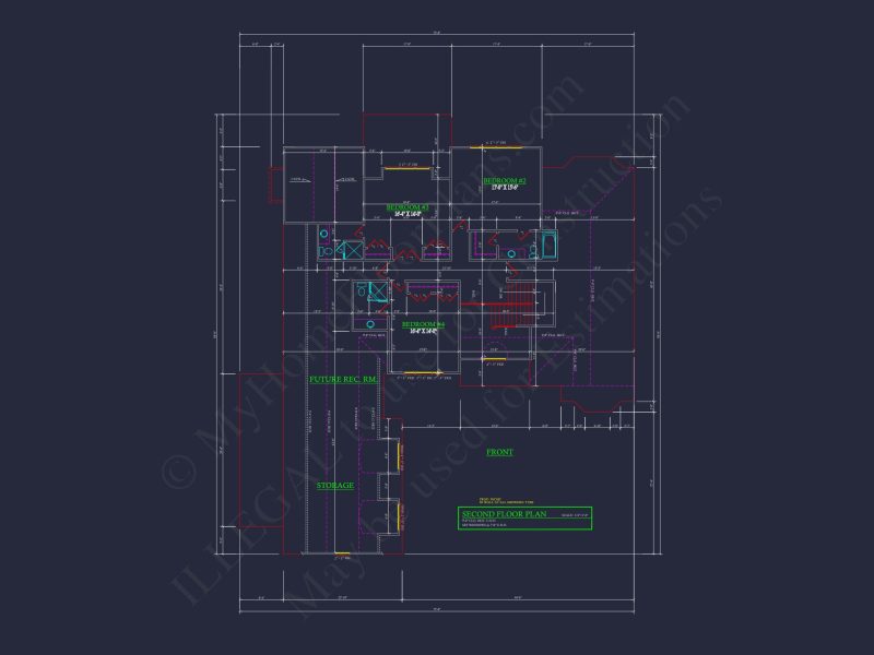 Elegant house Floor Plan with CAD Architecture Designs