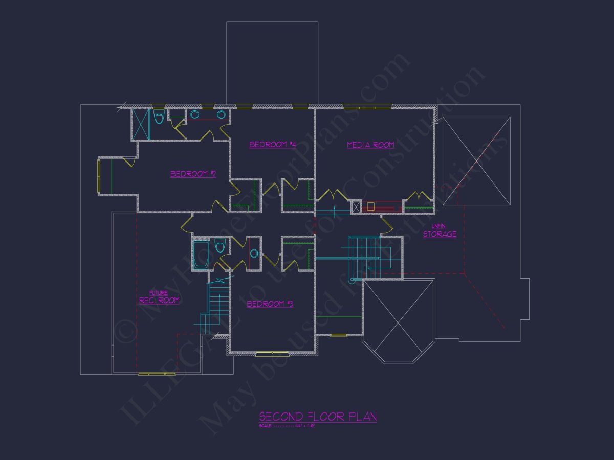 Elegant house Floor Plan with CAD Architecture and Designs