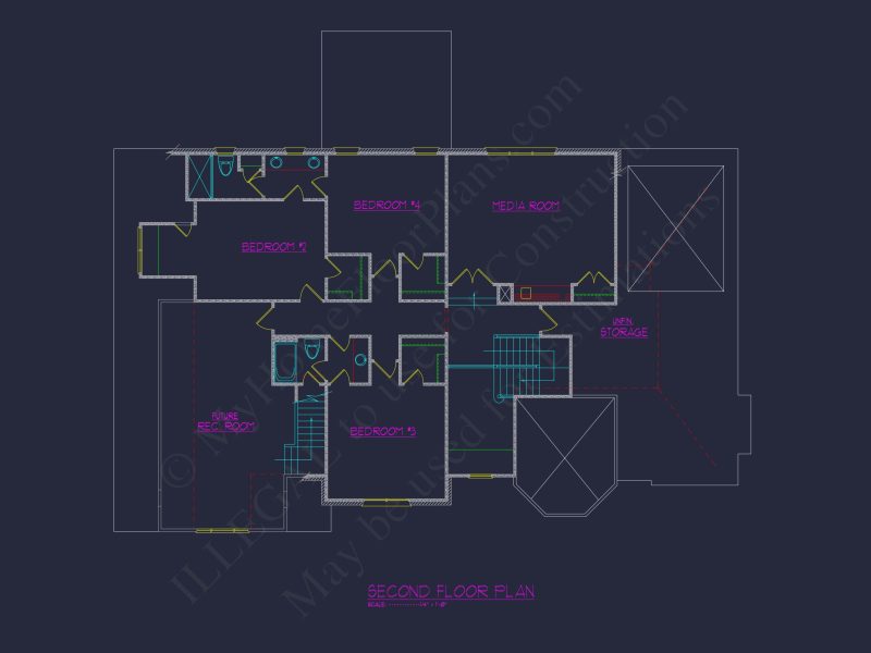 Elegant house Floor Plan with CAD Architecture and Designs