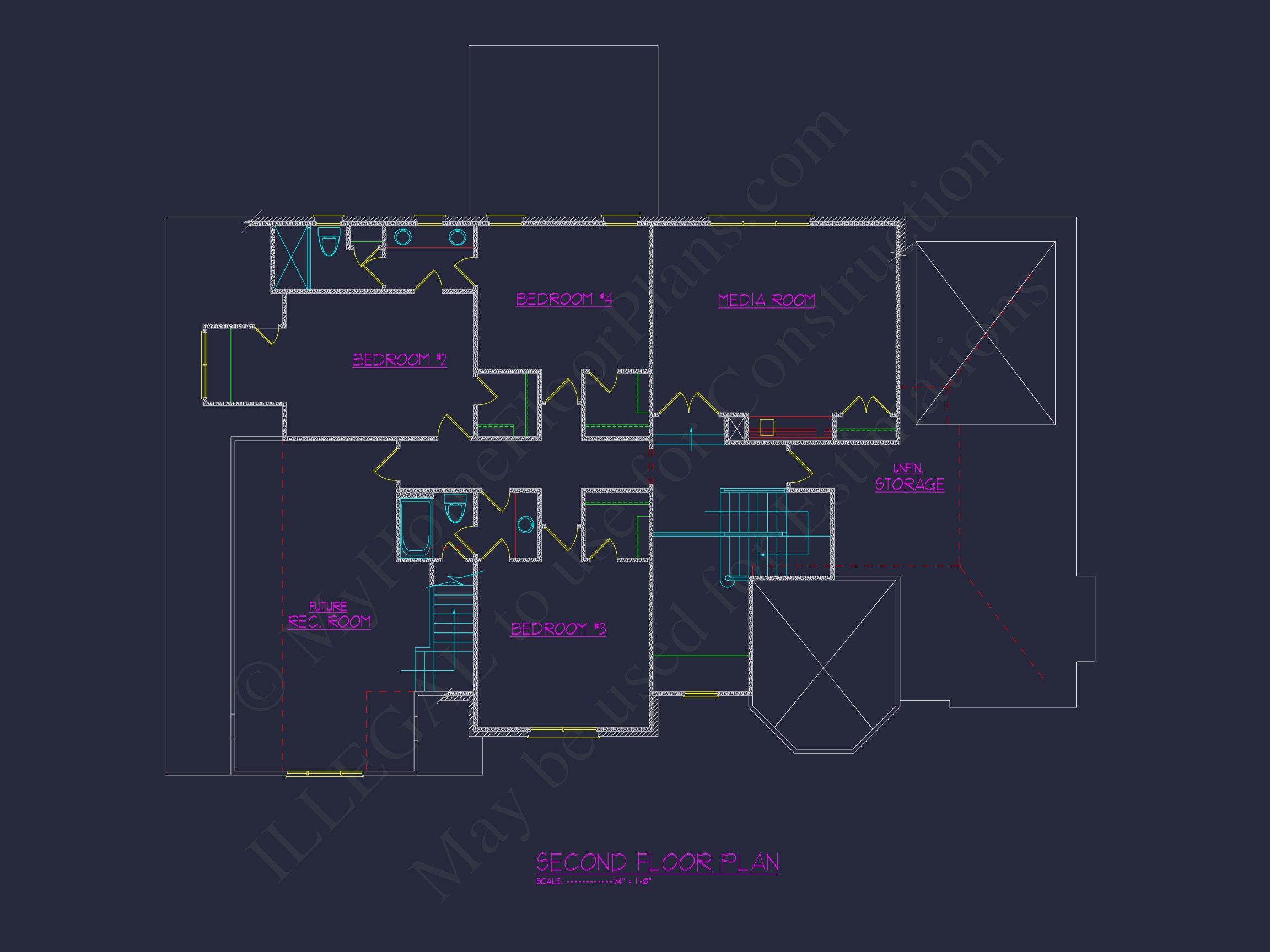 Elegant house Floor Plan with CAD Architecture and Designs