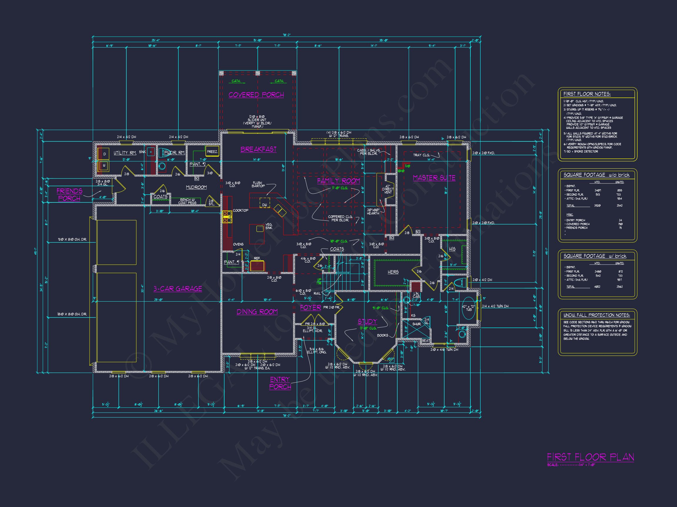 Elegant house Floor Plan with CAD Architecture and Designs