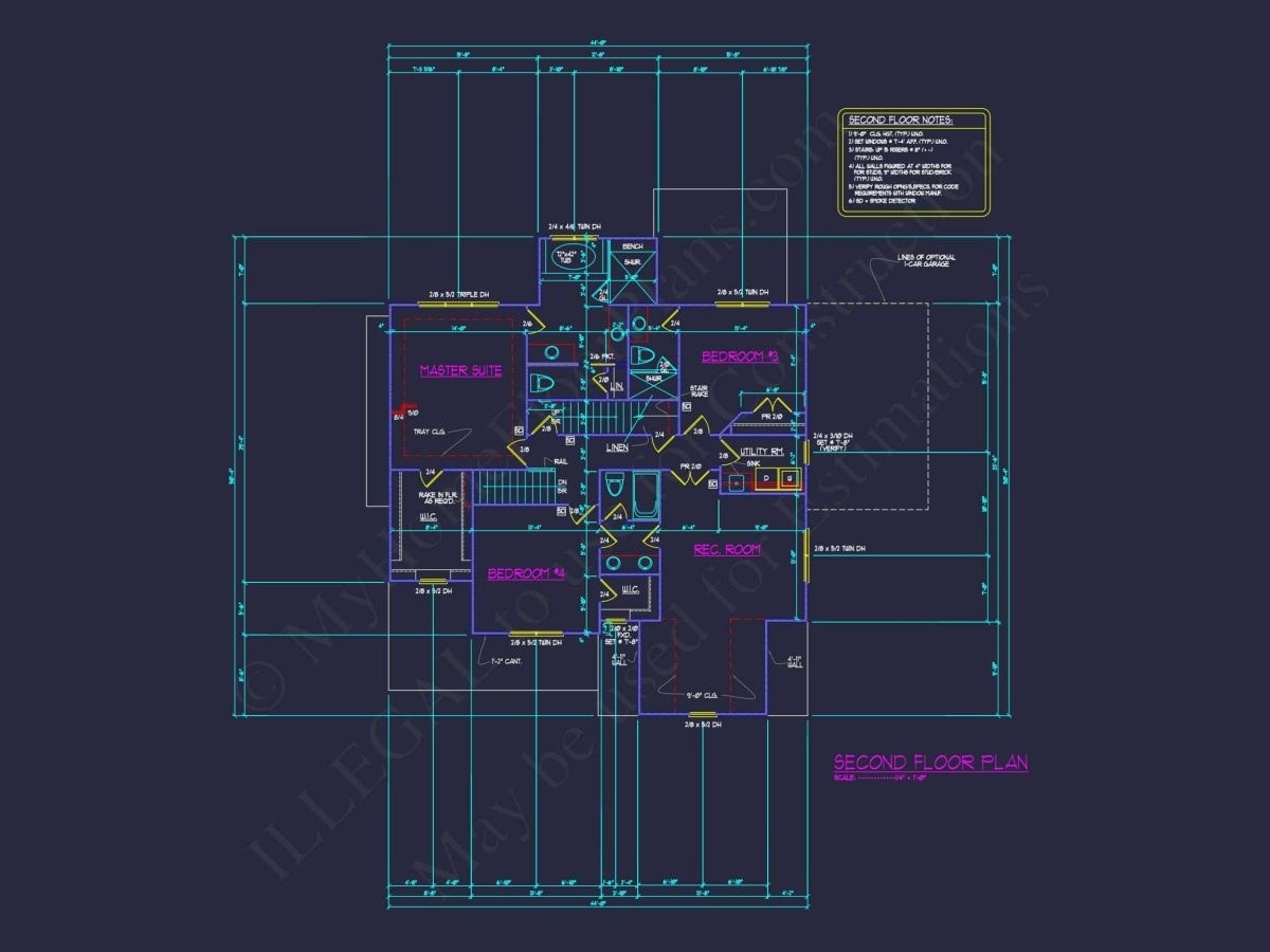 Elegant house Floor Plan with CAD Blueprint Designs