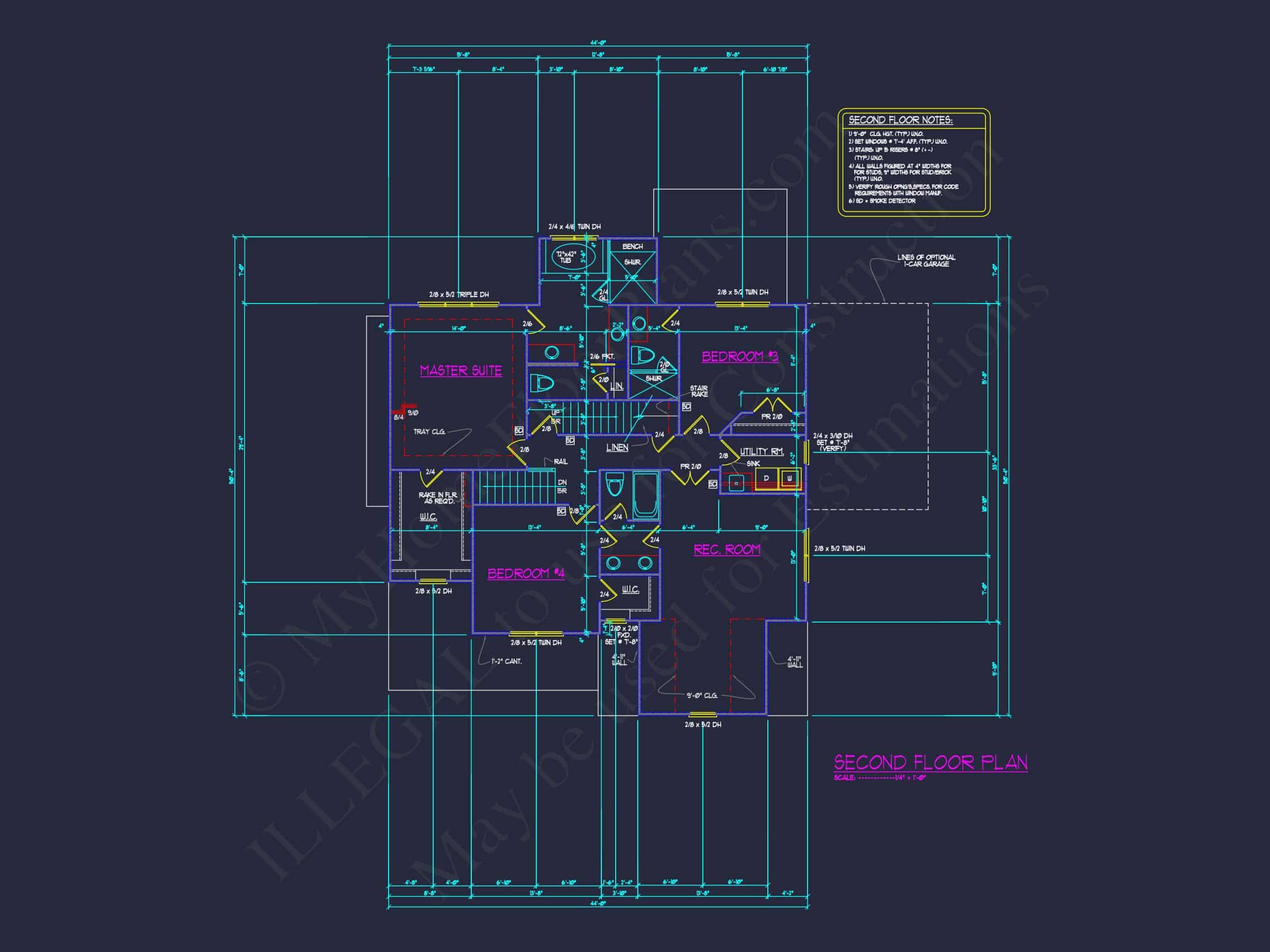 Elegant house Floor Plan with CAD Blueprint Designs